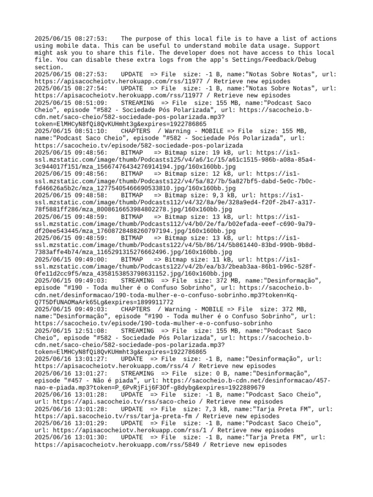 Mobile Data Tracking Log | PDF | Digital Audio