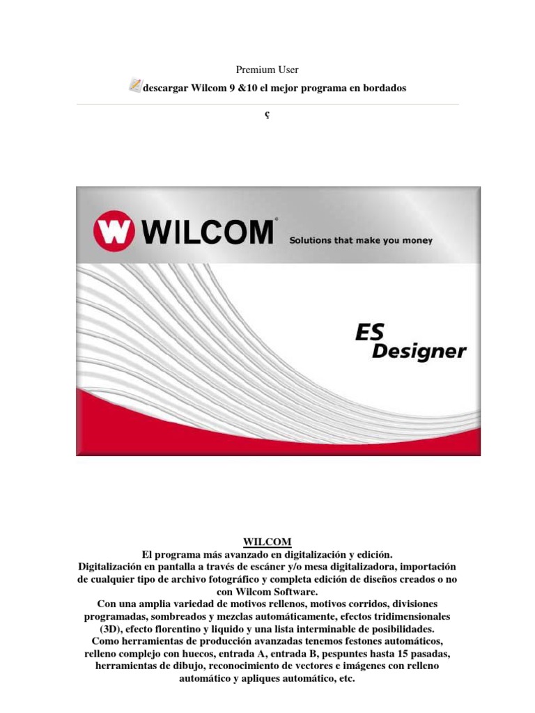 Wilcom | PDF | Archivo de computadora | Escáner de imagen