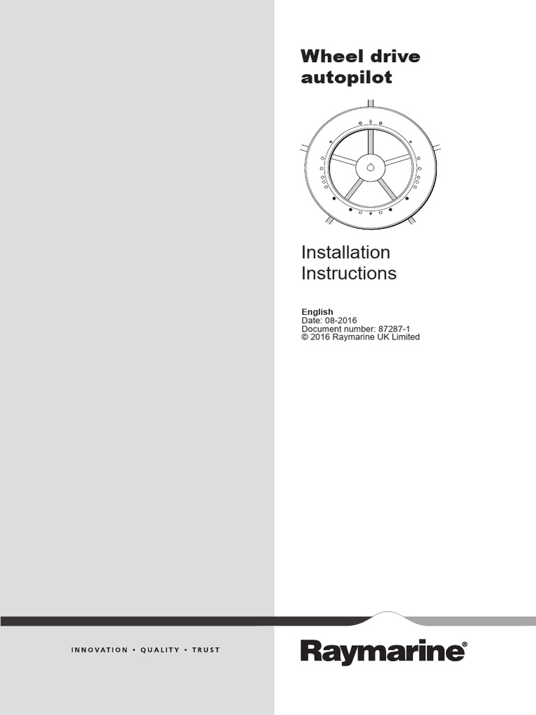 Raymarine Wheel Drive Installation Guide | PDF | Electromagnetic ...