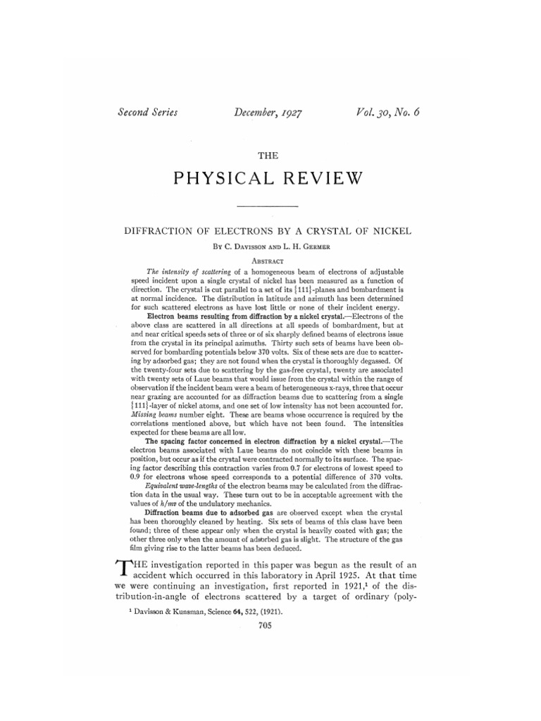 Davisson Germer 1927 | PDF