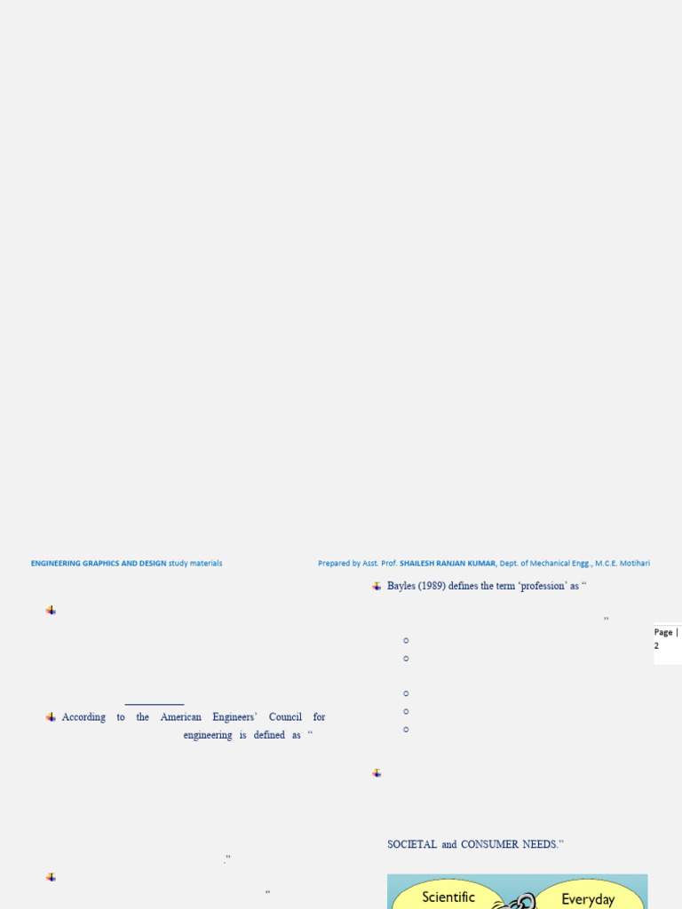 Engineering Graphics and Design Overview | PDF | Technical Drawing ...