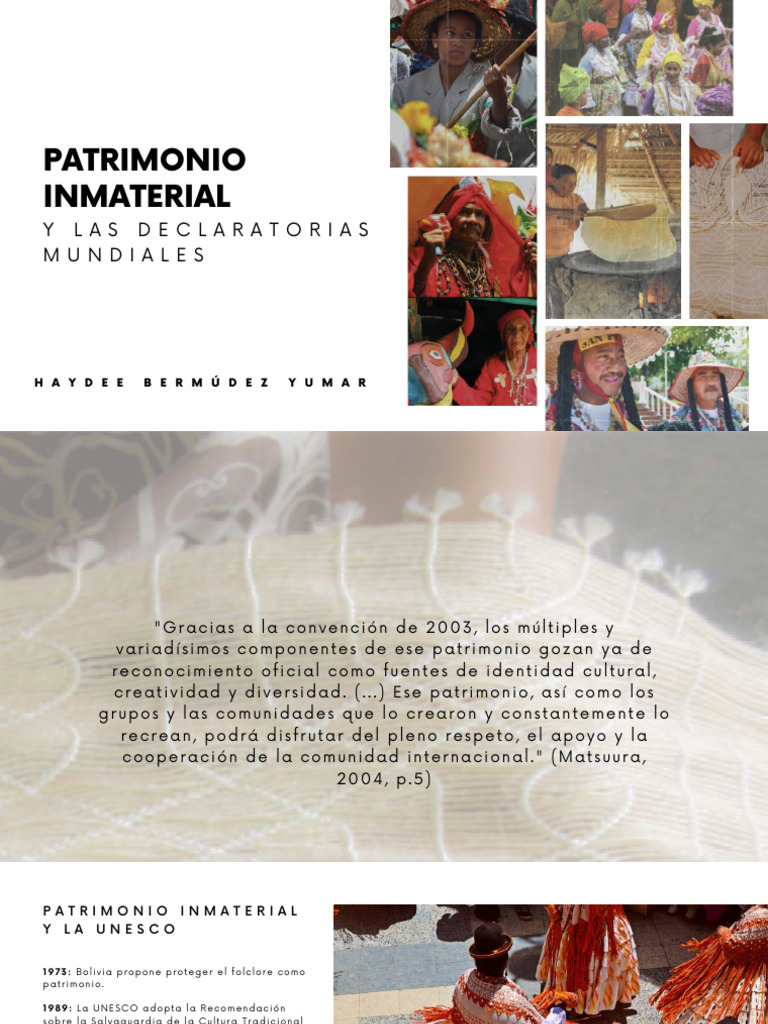 Patrimonio Inmaterial y UNESCO 2003 | PDF | Patrimonio cultural | Etnicidad