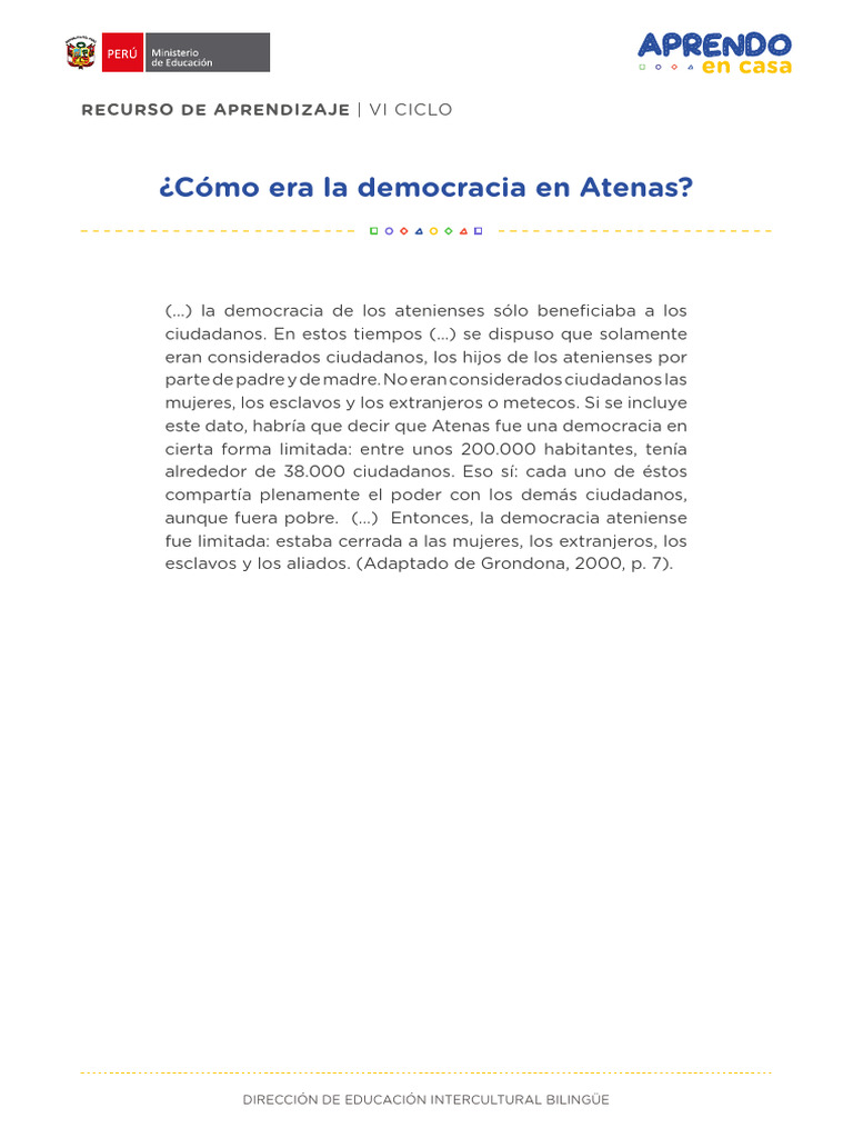 7 - Actividad 4-Cómo Era La Democracia en Atenas | PDF