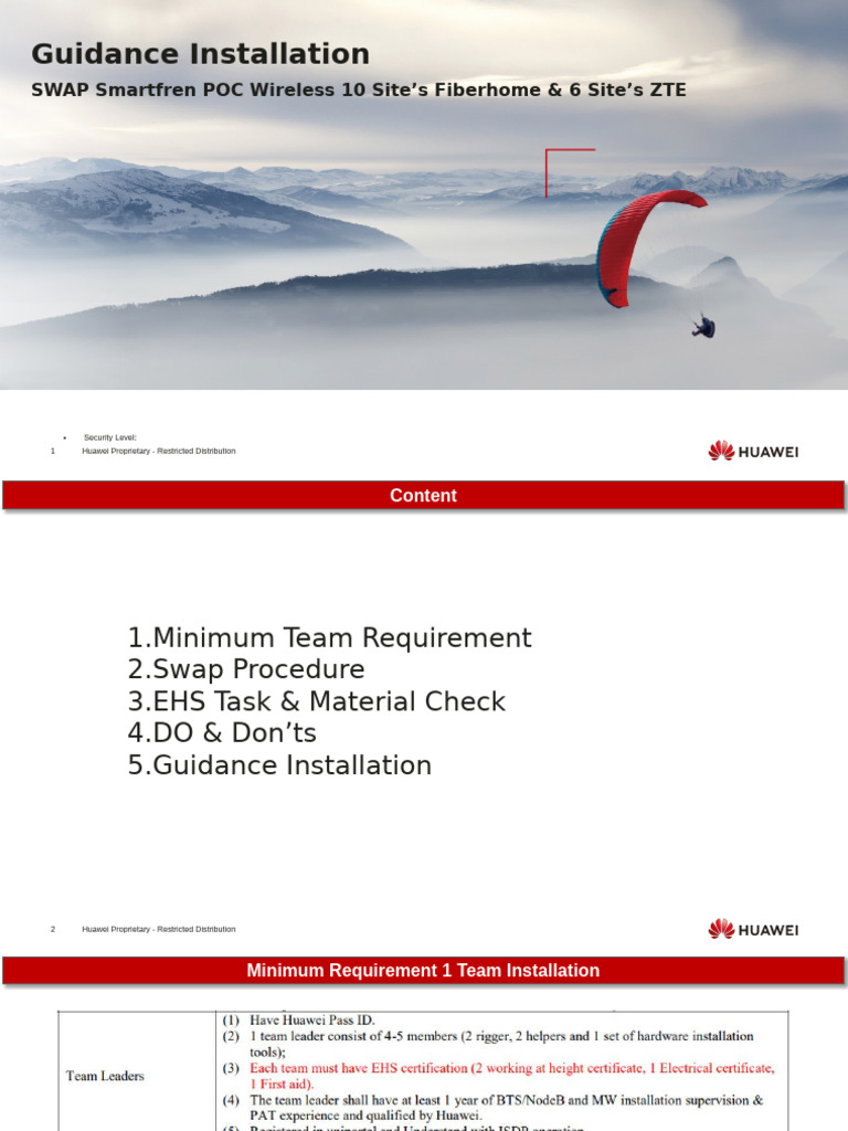 SWAP Installation Guide for Huawei Equipment | PDF | Personal ...