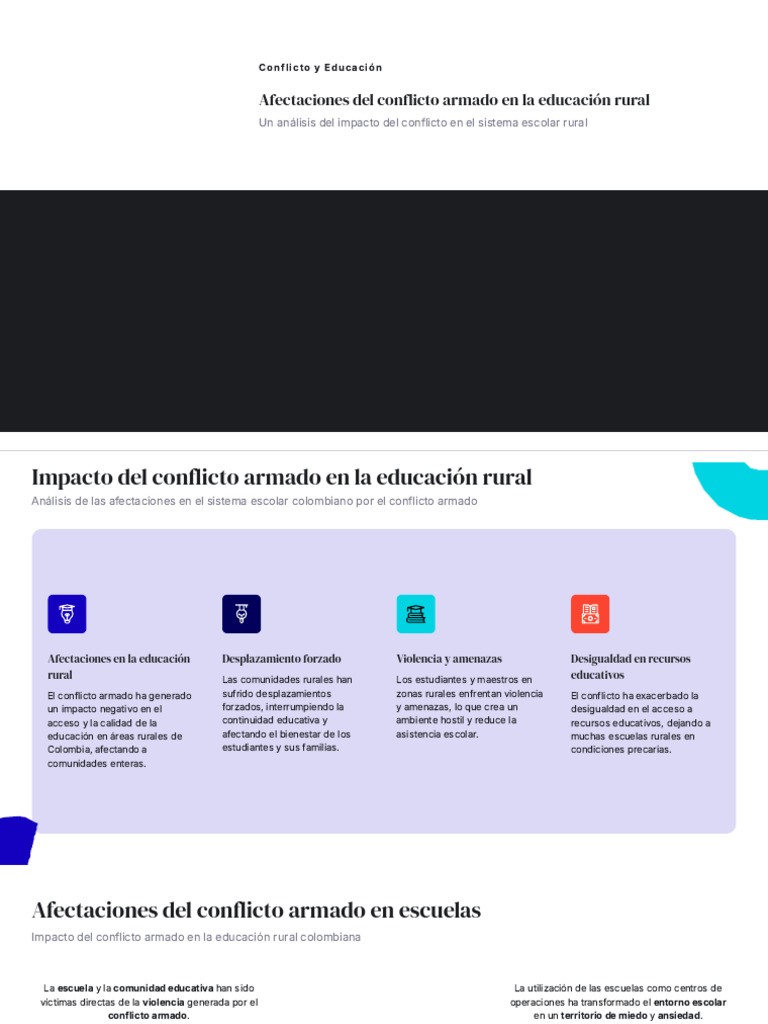 Impacto del Conflicto en Educación Rural | PDF | Salud mental | Violencia
