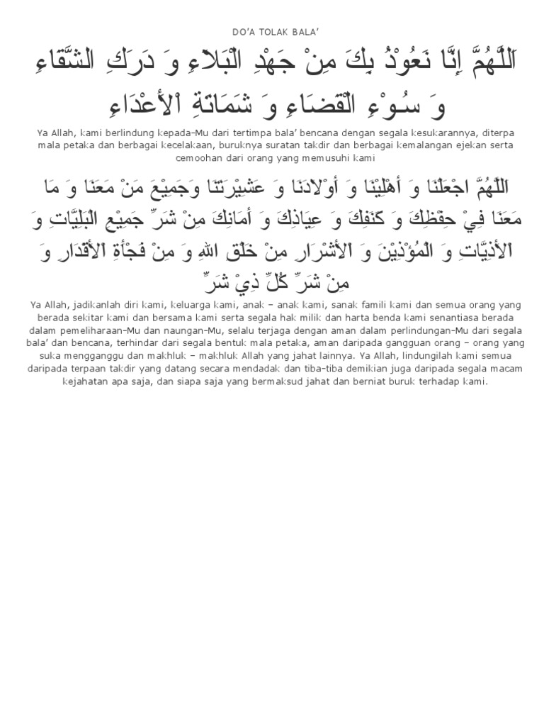 Doa Tolak Bala Pdf