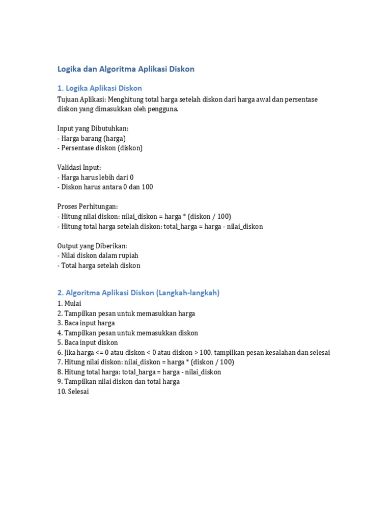Contoh Kodingan Aplikasi Diskon | PDF