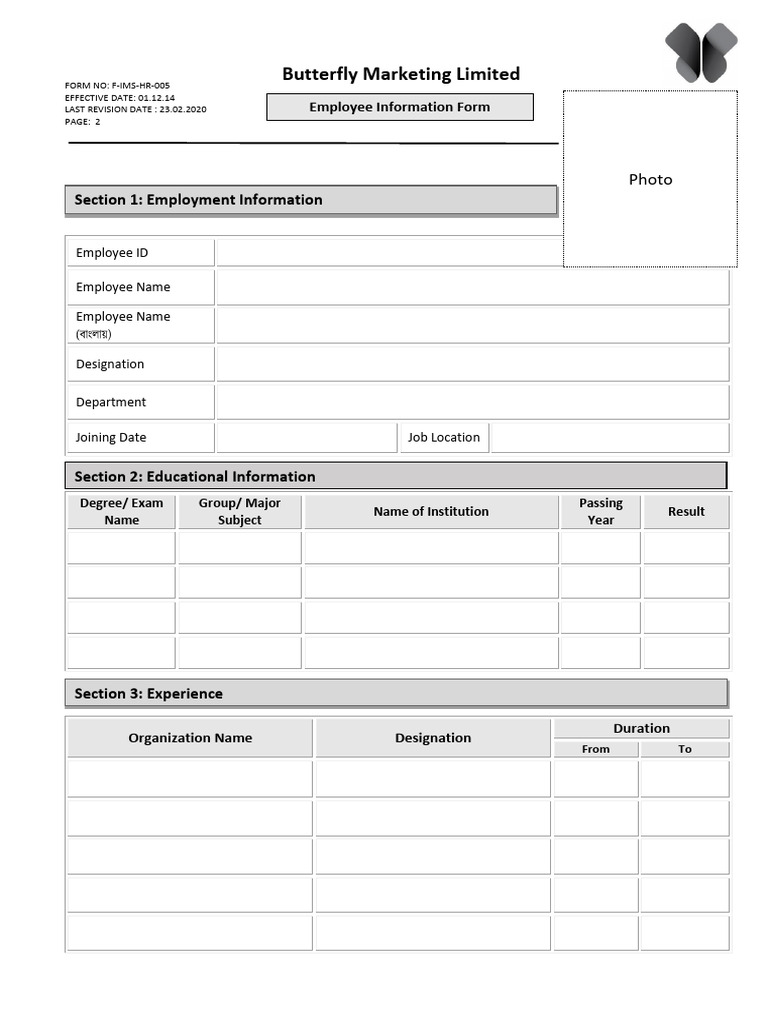 Employee Information Update Form | PDF | Justice | Crime & Violence