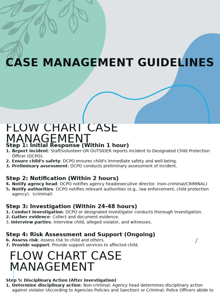 Child Protection Case Management Steps | PDF | Risk Assessment | Crimes