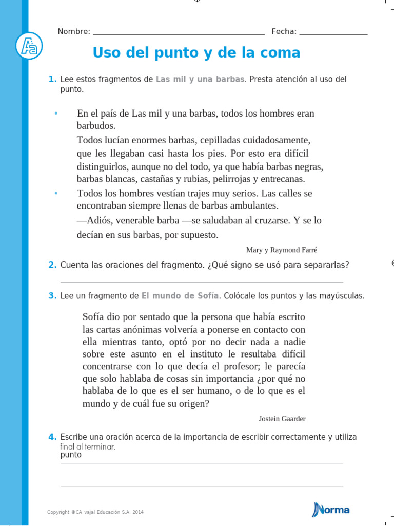 CL5 - HT3 - El Punto y La Coma | PDF