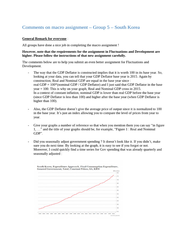 Comments On Macro Assignment - Group 5 | PDF