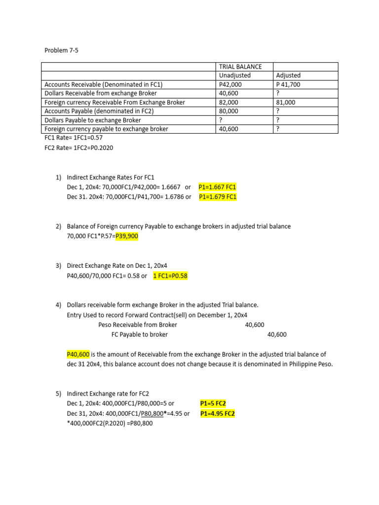 Problem 7 | PDF | Exchange Rate | United States Dollar