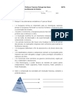 Prova de História sobre a Revolução Francesa e o Iluminismo