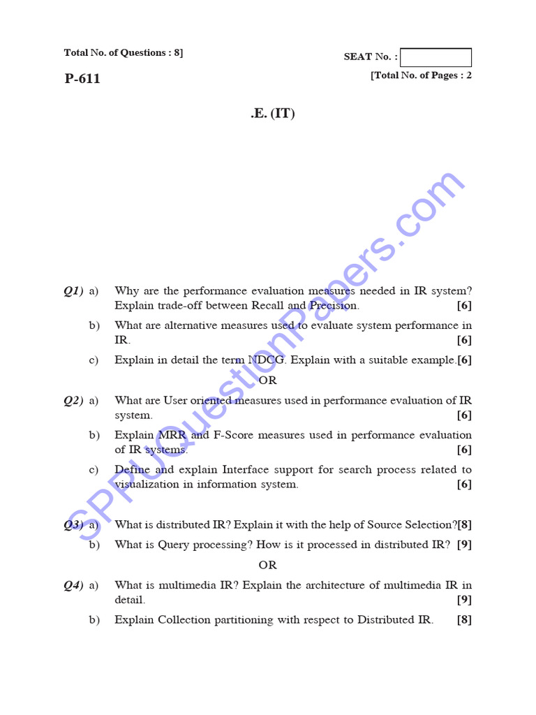 Be Information Technology Engineering Semester 7 2023 May Information ...