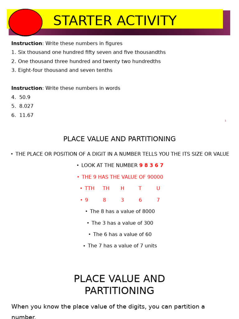 Place Value | PDF