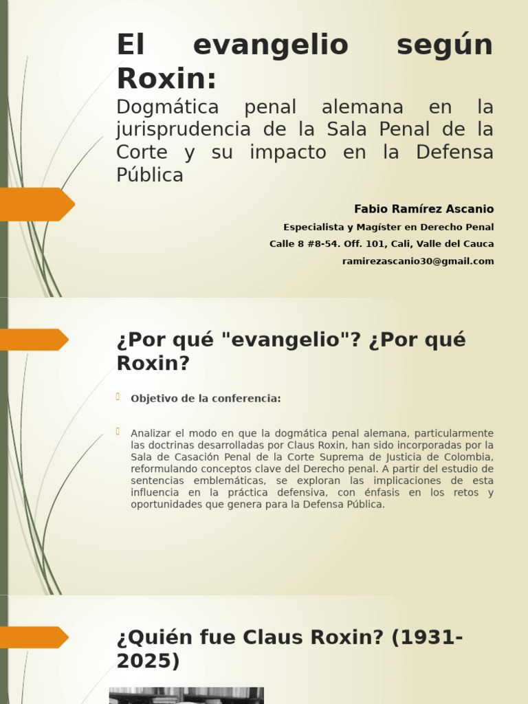 El Evangelio Según Roxin | PDF | Caso de ley | Derecho penal