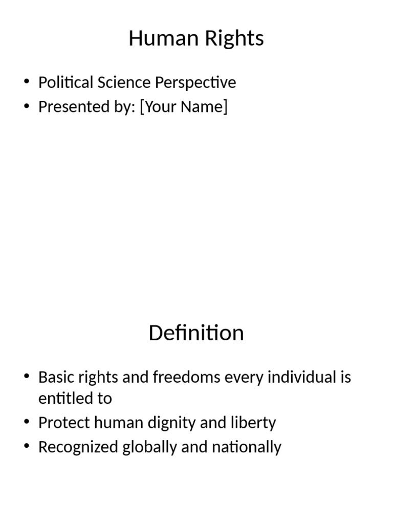 Human Rights Political Science | PDF