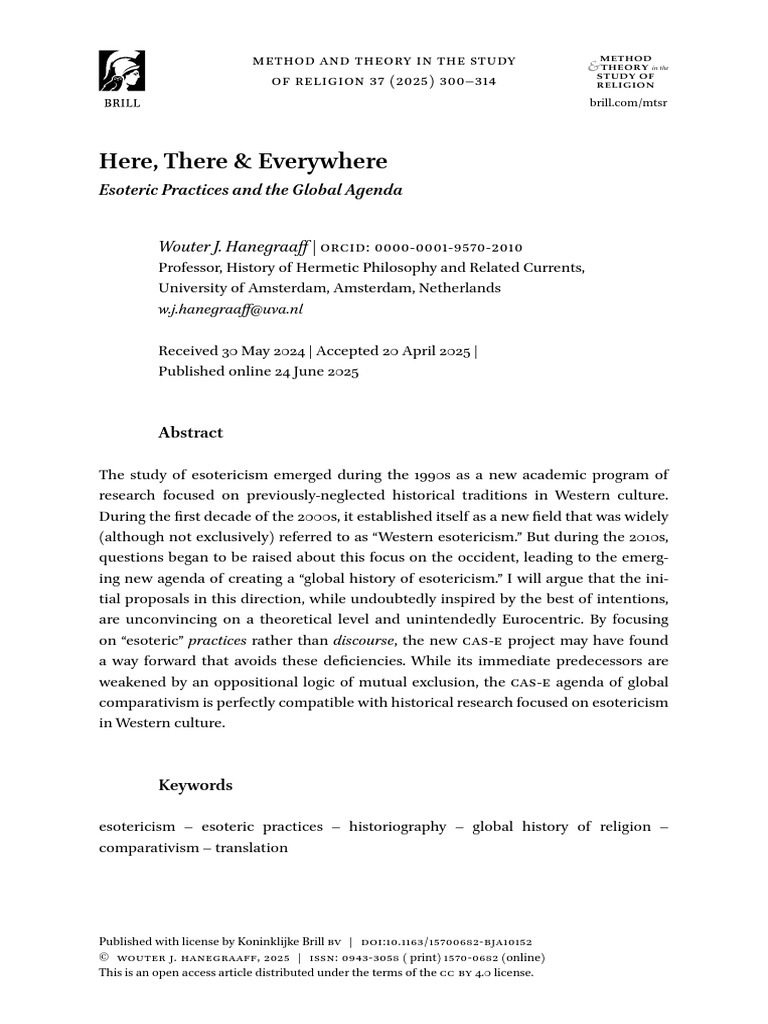 Global Perspectives on Esotericism | PDF | Western Esotericism | Occult