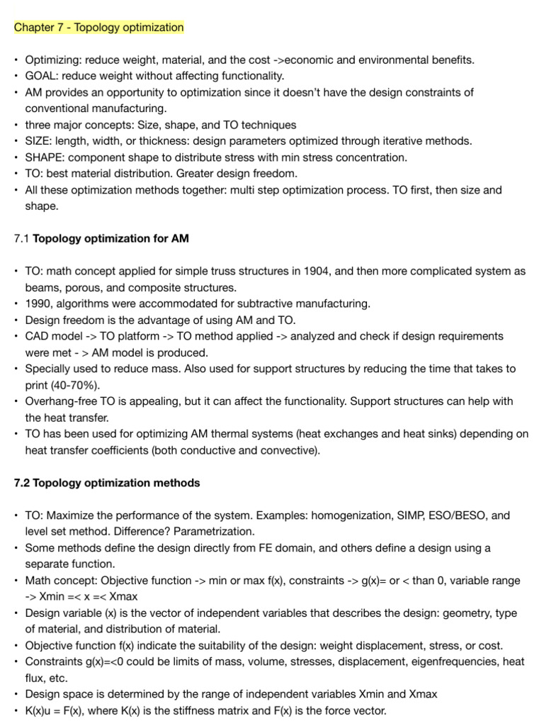 Topology Optimization in Additive Manufacturing | PDF | 3 D Printing ...