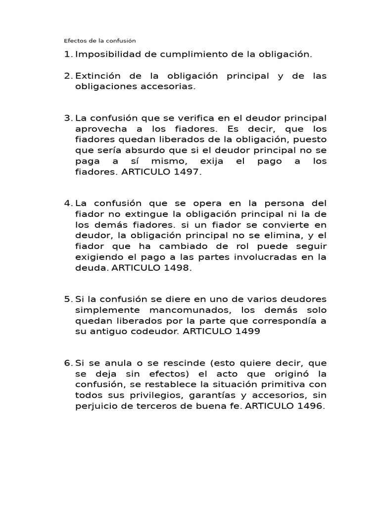 Efectos de La Confusión | PDF
