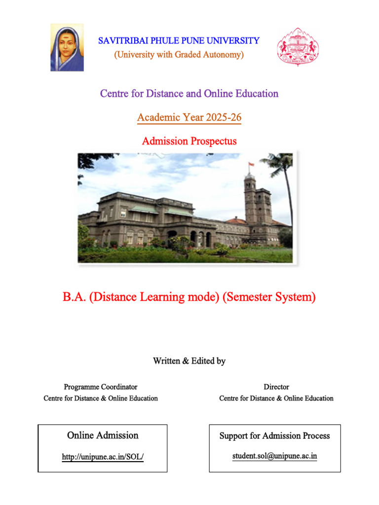 B.A. Prospectus 21072025 | PDF | University And College Admission ...
