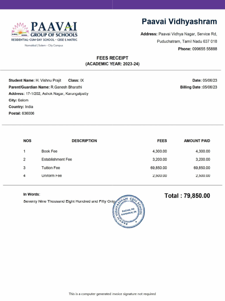 School Fee | PDF
