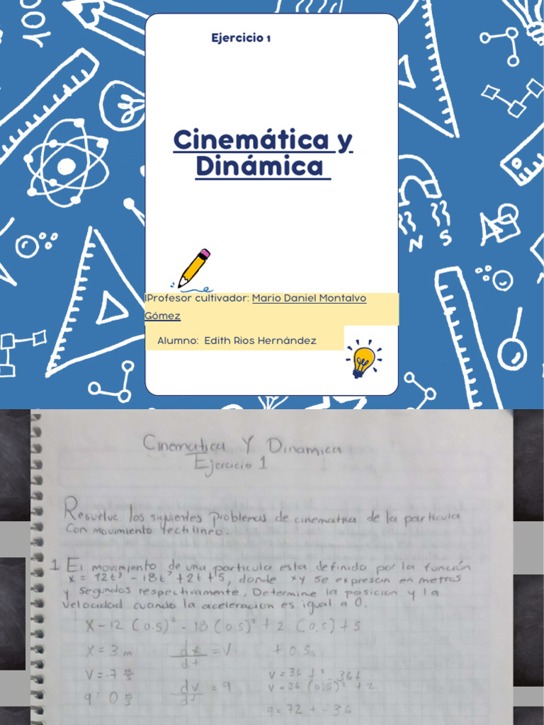 Cinematica y Dinámica (Edith Ríos) - 20250124 - 185433 - 0000 | PDF