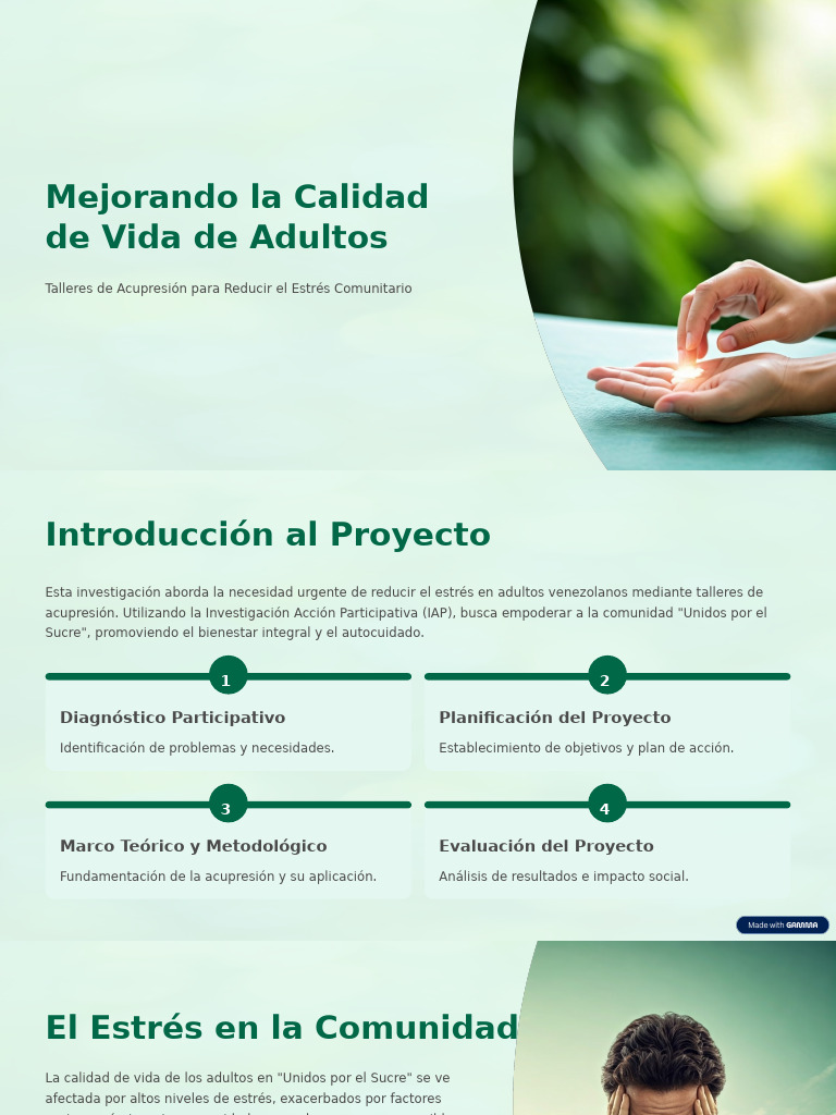 Mejorando La Calidad de Vida de Adultos | PDF | Comunidad | Estrés ...