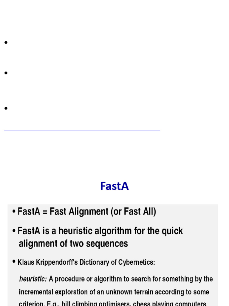 FASTA and BLAST Sequence Alignment Guide | PDF | Sequence Alignment ...