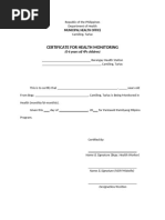 4Ps Health Certificate Template | PDF