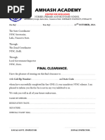 NYSC Final Clearance Letter Sample | PDF