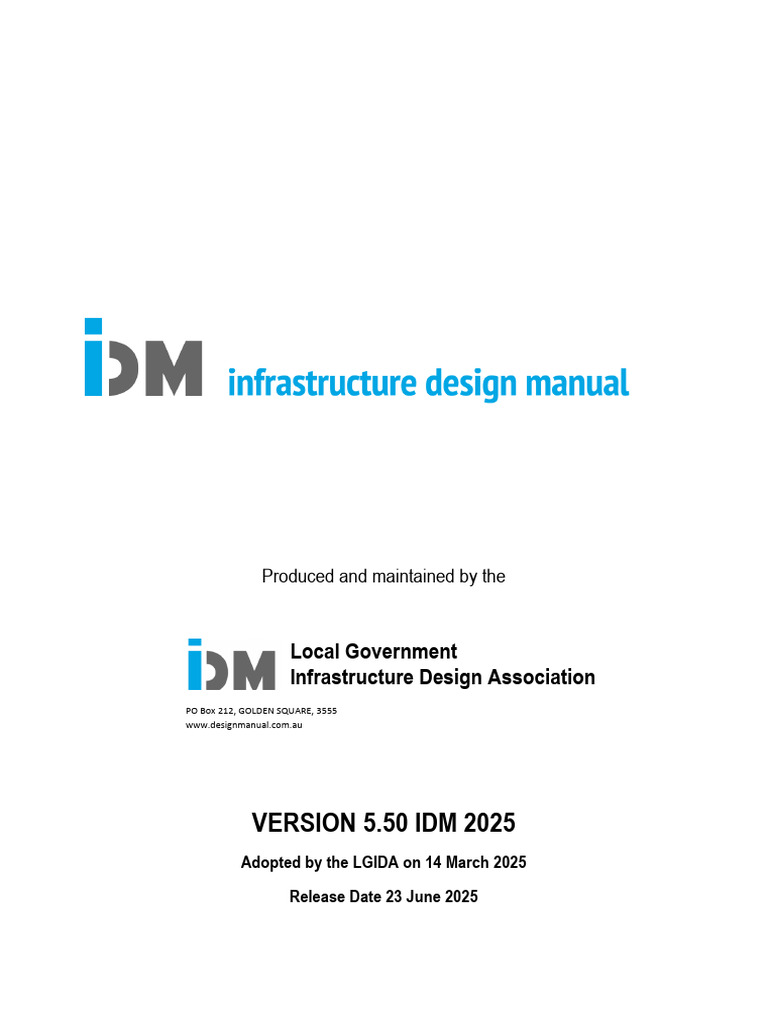 IDM Manual Version 5.50 Overview | PDF | Road | Stormwater