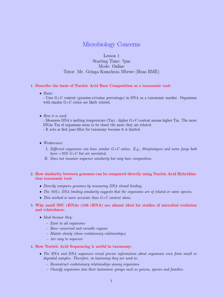 Microbial Taxonomy and Nucleic Acids | PDF | Phylogenetics | Dna