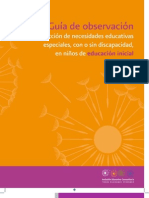 Guia de Observacion para La Deteccion de Las Necesidades Educativas Especiales Con o Sin Discapacidad en Los Niños de Educacion Inicial