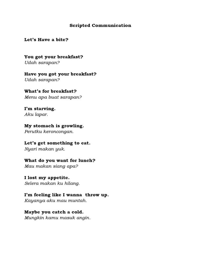 Sample Scripted Communication | PDF