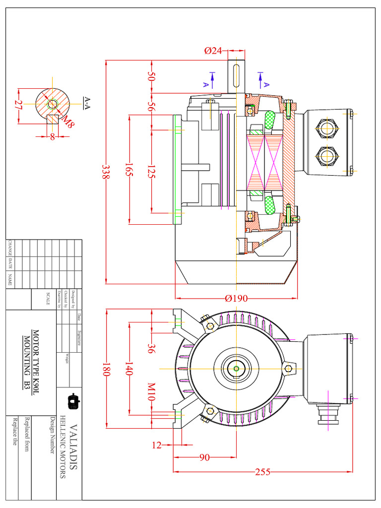 K90L - B3 - Motor Drawing | PDF