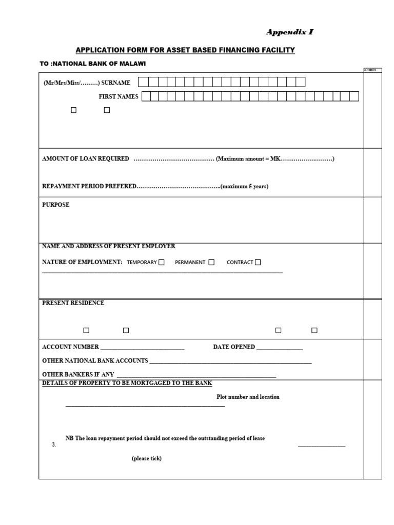 Angadia Parchi Loan Application Form | PDF | Banks | Overdraft