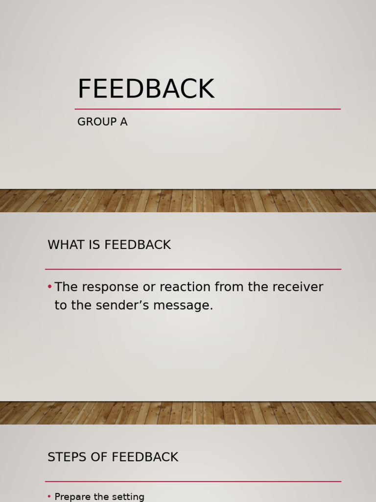 Feedback | PDF