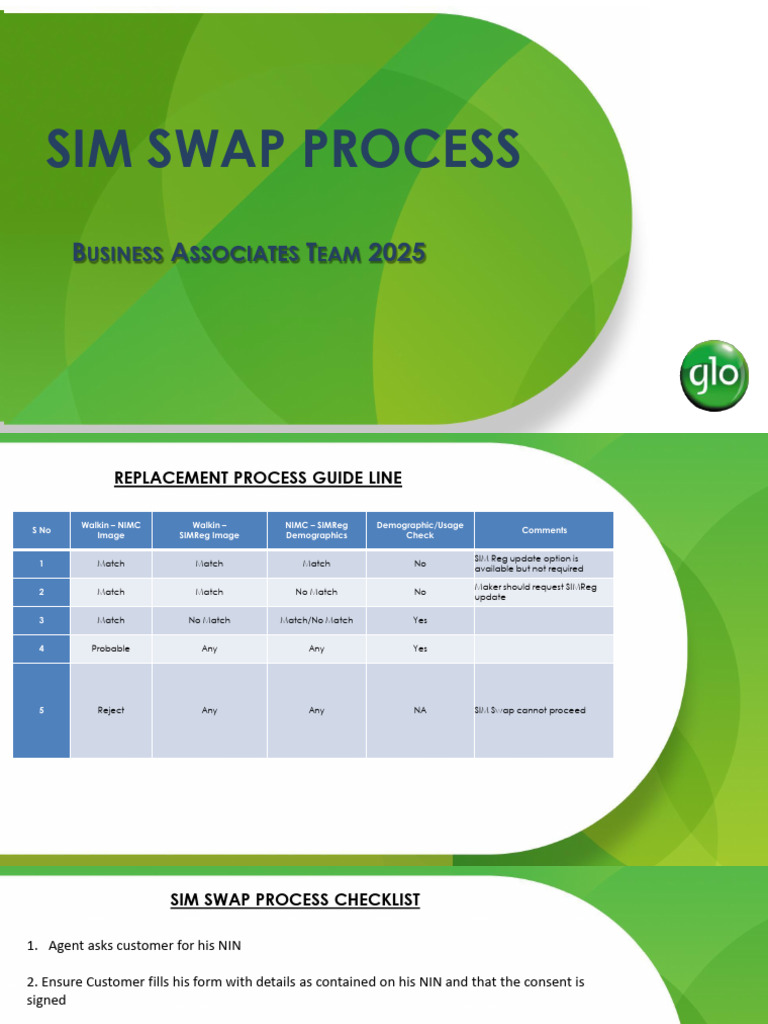 Glo SIM Replacement Process Guide | PDF | Affidavit | Applications Of ...