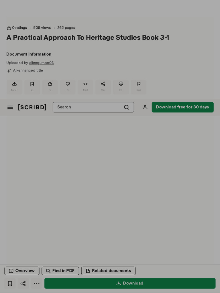 Practical Heritage Studies Guide 3-1 | PDF | Scribd