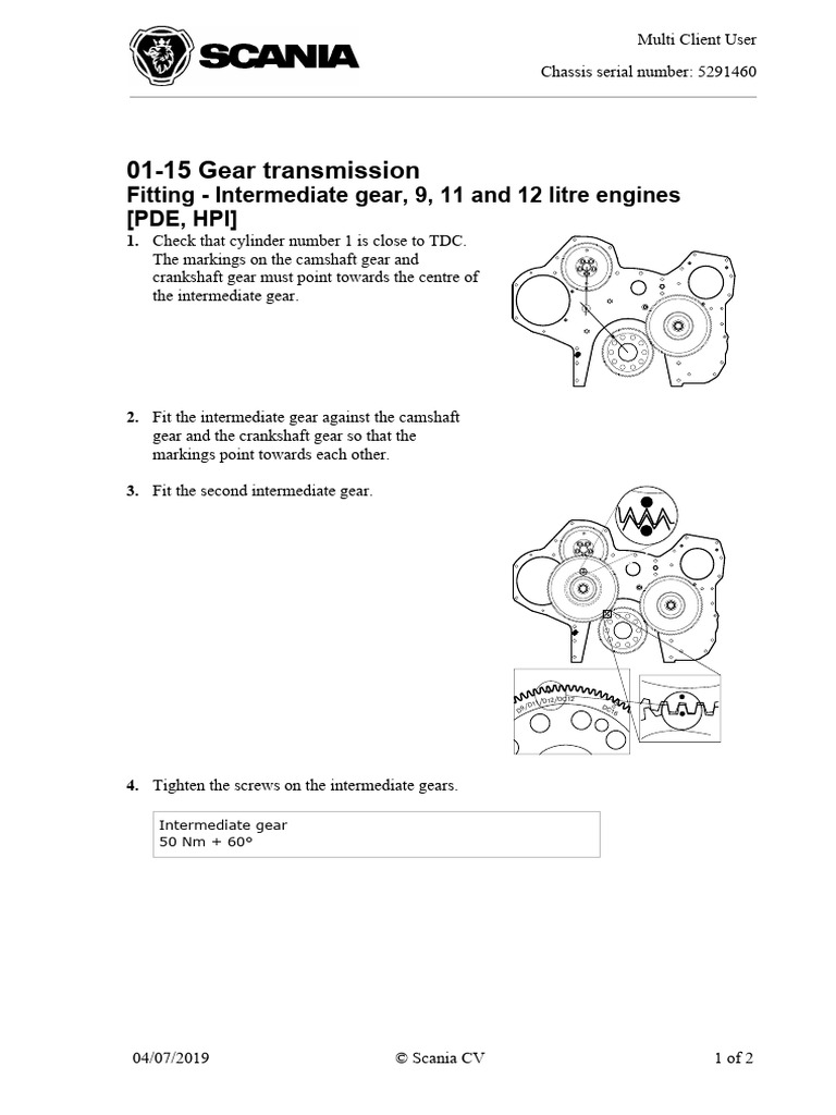 Intermediate Gear Fitting Guide | PDF