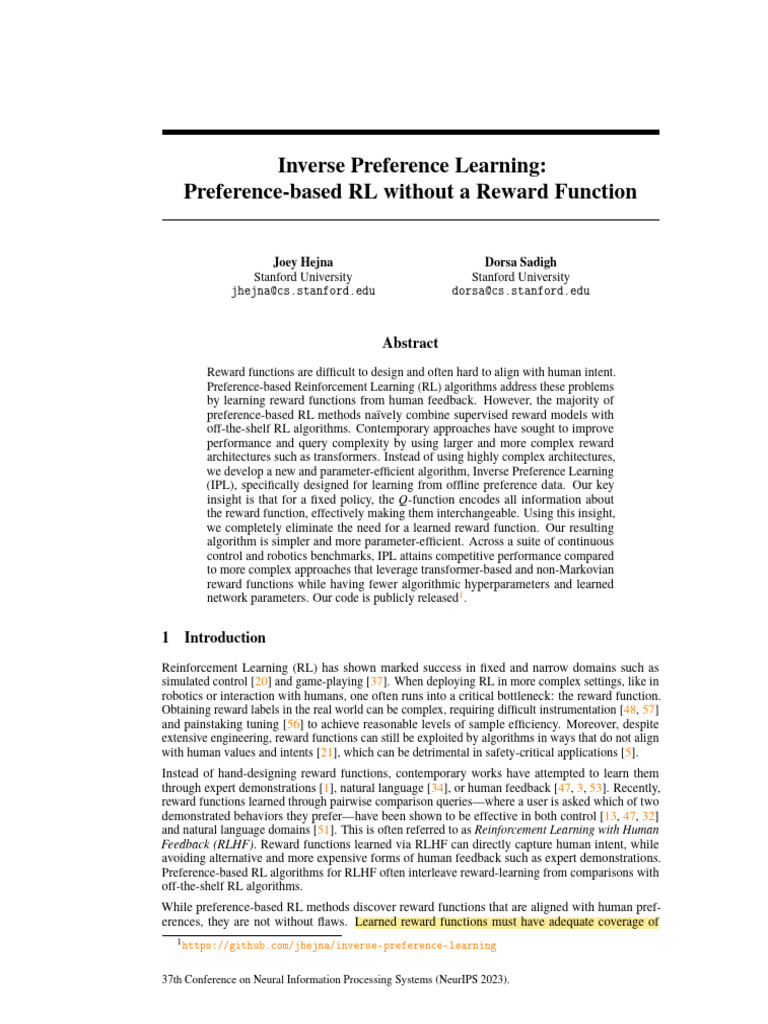 Inverse Preference Learning Algorithm | PDF | Applied Mathematics ...
