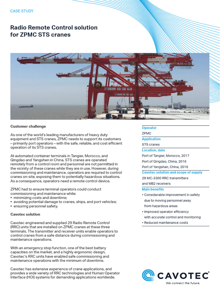 Casestudycavotec RRC Solution For ZPMC Sts Cranes18102021 1 | PDF ...