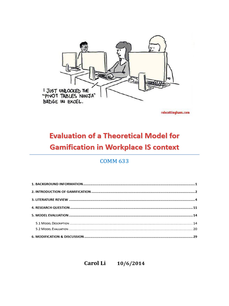Evaluating Gamification Models in IS | PDF | Motivation | Motivational