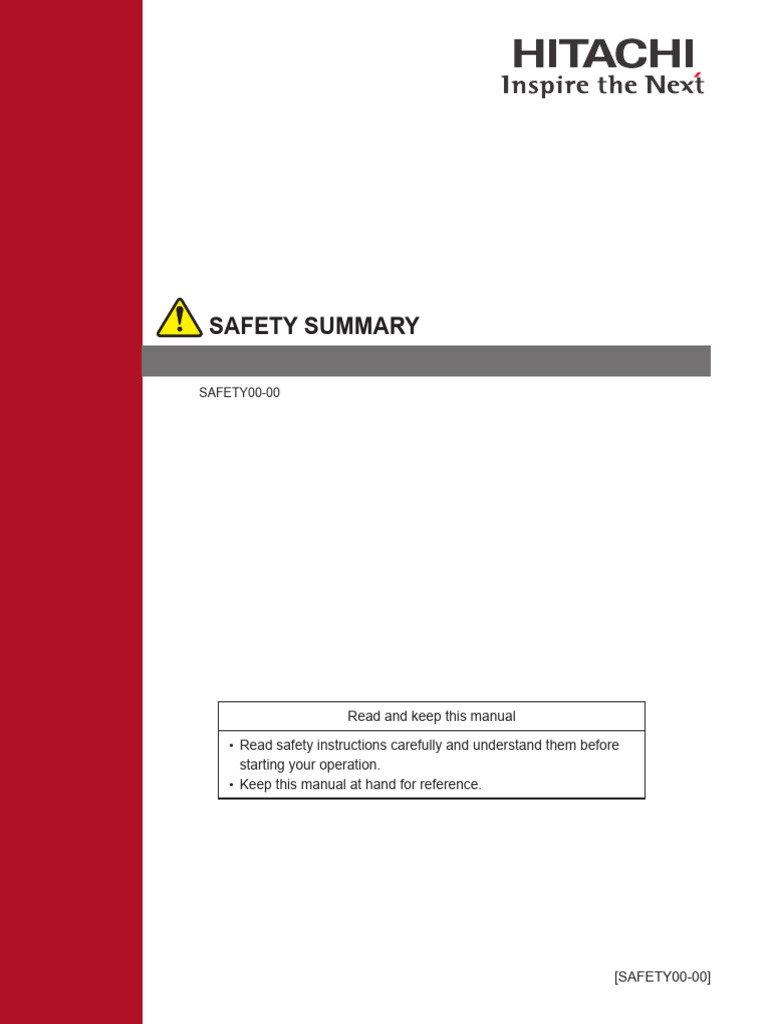 Hitachi DW2000 Safety Guidelines Manual | PDF | Cardiopulmonary ...
