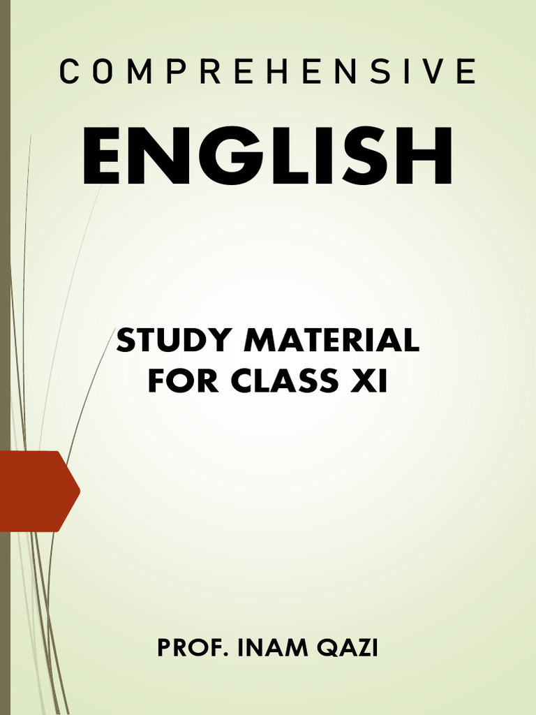 Class XI English Study Guide | PDF