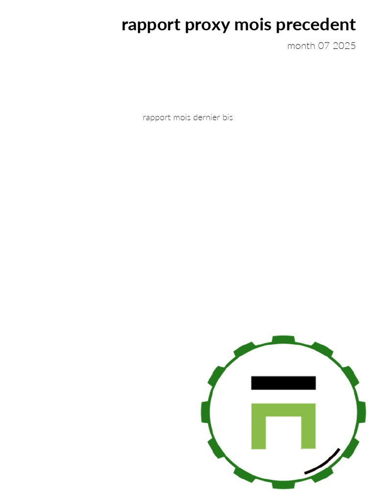Rapport Proxy | PDF | Proxy Server | Cyberspace