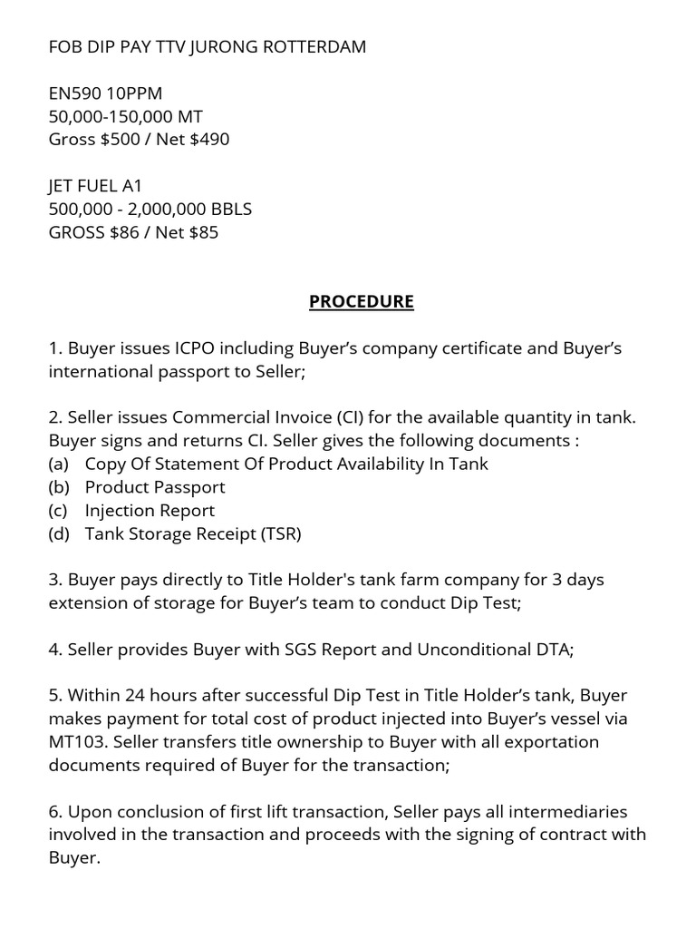 Dip and Pay Procedure for Fuel Transactions | PDF