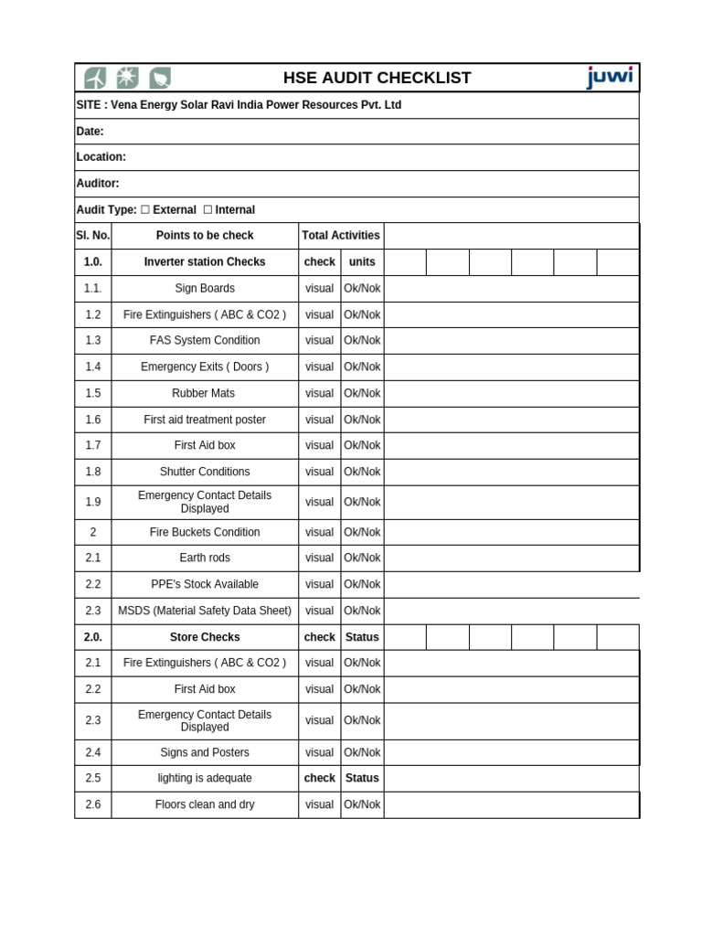 Audit Checklist | PDF
