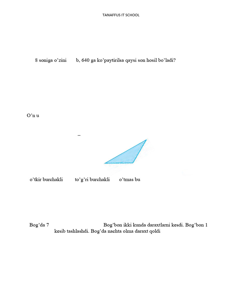 3 Test 3 Sinf Tanaffus | PDF